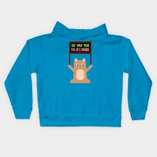 Kitty Says: Wash Your @#$! Hands Kids Hoodie